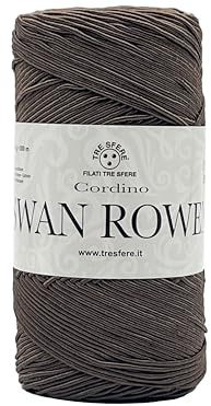cordino per borse swan rowen effetto elegant da 200g - 50% cotone riciclato-50% poliestere per uncinetto 3-4 (legno - 19)