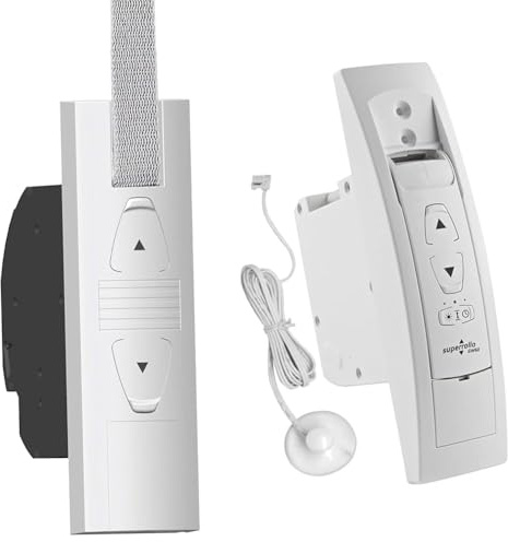SuperRollo GW190 elektrischer Rolladen Gurtwickler & GW60 elektrischer Universal-Gurtwickler (UGW), für Aufputz- & Unterputzmontage, 4 in 1 Rollladenantrieb für Rollläden bis 25 kg, inkl. Sonnensensor