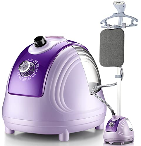 HPTHLY Vaporizador De Ropa Vertical, Plancha De Vapor Vaporizador De Ropa De Pie 35S Eliminación Rápida De Arrugas 10 Puestos Modos De Vapor con Tanque De Agua De 1.8L,Rosado