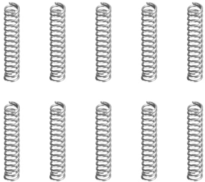 DTGN 0.3x2x10mm(DxODxL) Compression Ressort - 30Paquet - Bonne pour Machines - Ressort Acier Rallonge Ressort - Gris