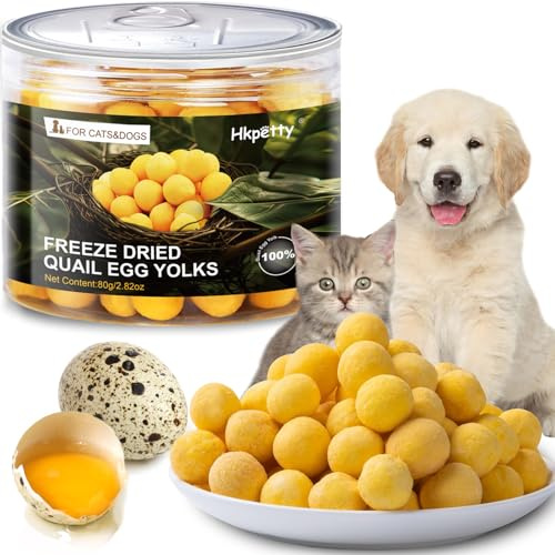 Freeze Dried Cats and Dogs Treats Quail Egg Yolk Snacks for Pets Training