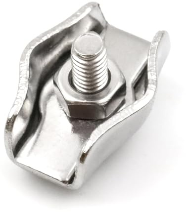 Design61 10x Simplex Seilklemmen 3mm Drahtseilklemme Edelstahl Rostfrei Drahtseilverbinder Stahlseil klemmen
