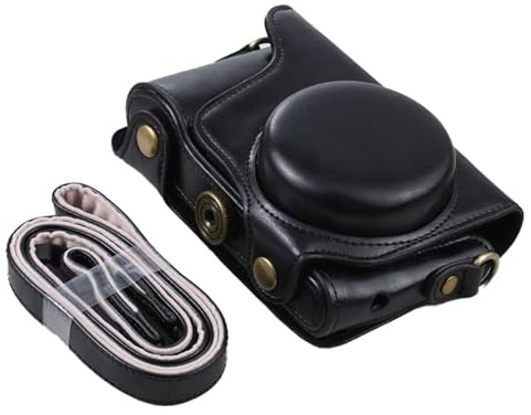 ZORSOME Protective Camera Case For Samsung Galaxy Camera EK-GC100 / EK-GC110 / EK-GC200,Full Body Camera Retro PU Leather Case Bag with Removable Adjustable Strap,Black