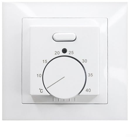 Termostato mecánico para suelo de habitación, termostato de calefacción manual, interruptor de control de temperatura de aire acondicionado, con sensor externo para una comodidad óptima
