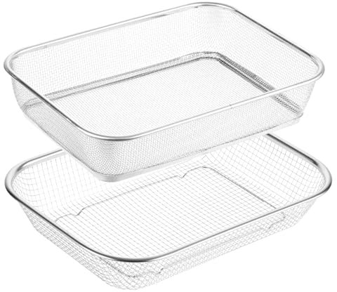 2 setacci per terreno per giardinaggio, grande setaccio per roccia in acciaio inossidabile, setaccio quadrato per compost, setaccio per sabbia e sporco, cattura rocce e segatura per giardino (apertura