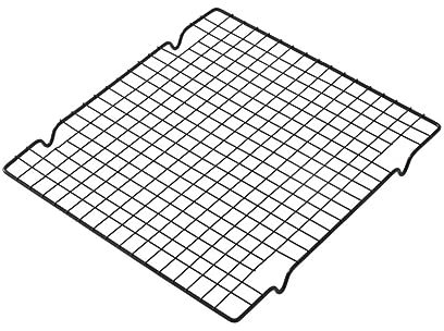 MAGICLULU Rejilla para Enfriar y Hornear Pasteles 28x25 Cm Acero Carbono Antiadherente Soporte Curvo para Repostería Cocina