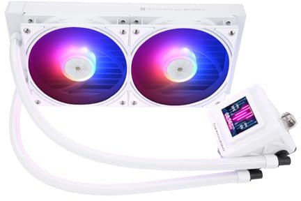 Thermalright FW SE 240 ARGB White CPU AIO Cooler,PC 240 Specification Water Cooler System,IPS LCD Screen with 320 * 240 Resolution,for AM5,Intel LGA1700/1851,CPU Cooler Comes with 2-inch LCD Display