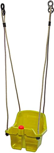 Babyschaukel Schaukelsitz Kinderschaukel mit Hupe Kunststoff Swing gelb