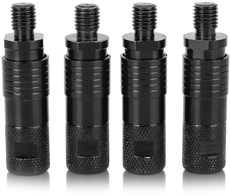 4Pcs Fishing Alarm Adapter Fishing Quick Release Connectors Bite Alarm Adapter Quick Release Adapter for Bite Alarms Fishing Rod Pod Connector (Black)