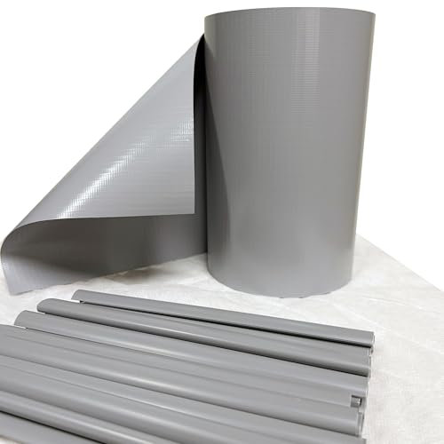 TENAX Twist 0,19 x 35 m Grigio, Strisce Frangivista in PVC con 25 Clip, Copertura Privacy Decorativa per Recinzioni a Pannelli, Cancellate, Ringhiere, Balconi e Giardini
