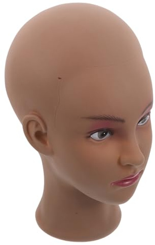 Homoyoyo Tête De Mannequin Pour Formation Coiffure Support De Lunettes Et Casque Modèle De Tête Brune Pour De Perruques Et Maquillage
