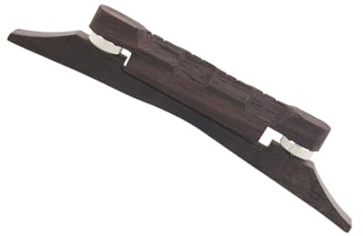 BESPORTBLE Mandolin Guitar Bridge Rosewood Adjustable Height Musical Instrument Accessory for Folk Mandolin Strings Replacement Brown