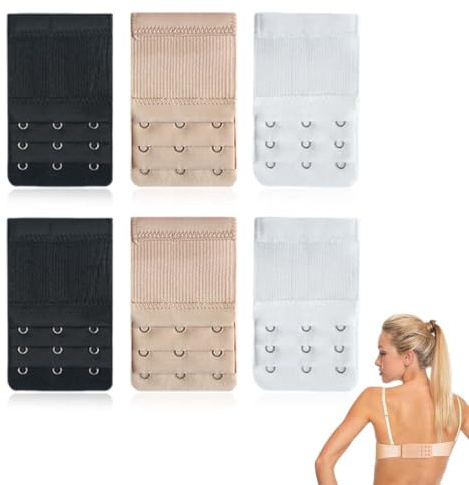 LACHT Donna 3 Pezzi Morbido Estensioni Reggiseno 3-Ganci, 9,7Cm X 5,5Cm