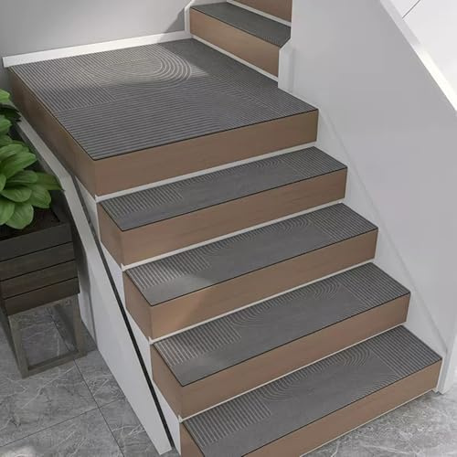 Peldaños antideslizantes para escalones de interior, 15 alfombrillas antideslizantes (10.2 x 31.5 pulgadas) para niños, personas mayores y mascotas, alfombra de seguridad duradera para el hogar, fácil