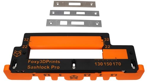 Foxy3DPrints Sashlock Pro Universal Adjustable Jig Router Template for Sashlock/Bathroom/Deadlock Mortice Door Faceplates