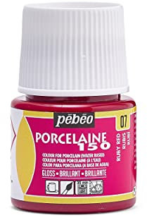 Pebeo Porcelaine 150 Porzellanfarbe, 45 ml, rubinrot