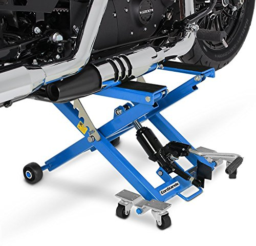 ConStands - Motorrad Hebebühne Hydraulisch XL 500kg Scherenheber Hydraulik-Lift Blau
