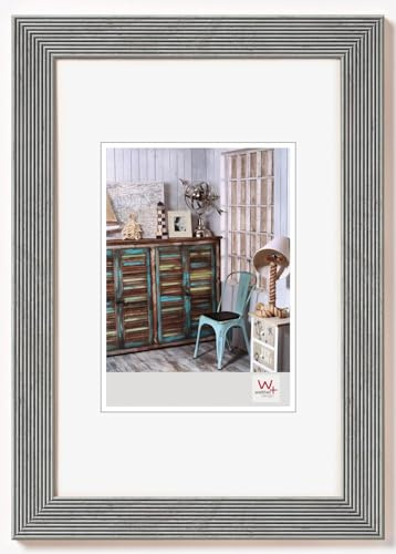 walther design Bilderrahmen silber 15 x 20 cm Grado Holzrahmen HI520S
