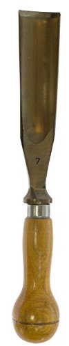 Stubai 546035 Ciseau à bois avec manche en bois de cerisier, Argent/beige, 35 mm