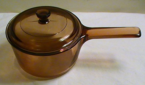 Corning Vision France Amber 3/4 Qt. Sauce Pan with Lid # V-1-B