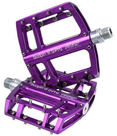 NC-17 Sudpin III S-Pro Aluminium Plattform Pedale | Fahrrad Pedale MTB und BMX | Dirt und Freeridestyle optimiert | Fahrradpedale E-Bike, Citybike 9/16 Zoll | Höhe auf 15mm reduziert inkl. Ersatzpins
