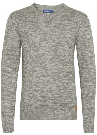 Blend Dansel stickad tröja för män, finstickad tröja med V-ringning, Zink Mix (70815), XL