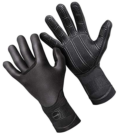 O';Neill Psycho 3MM Neopren-Neoprenhandschuhe, doppelt gefüttert, Schwarz - Erwachsene Unisex - 100% versiegelt - Klebriger Griff -