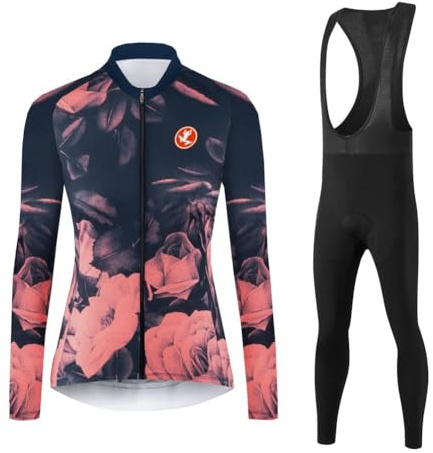 UGLY FROG Damen Fahrradbekleidung Set Lang Winter Radjacke und Fahrradhosen