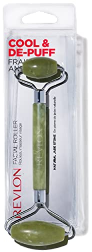 Revlon Jade Stone Facial Roller, Dual-Sided Face Massager to Cool and De-Puff