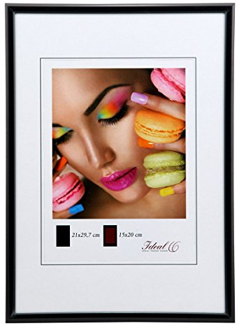 IDEAL TREND Kunststoff Bilderrahmen Glas Modern Wanddeko Collage Poster Bilder Foto Rahmen: Farbe: Schwarz | Format: 40x60
