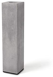 Vase „Block aus Beton, H 24 cm | Stabil, Markant, Elegant, Handmade aus Beton