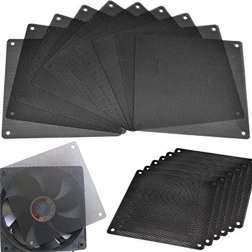 BETOY 120 mm PVC svart dator PC kylfläkt dammfilter fodral skydd dammsäkert datornät, paket med 20