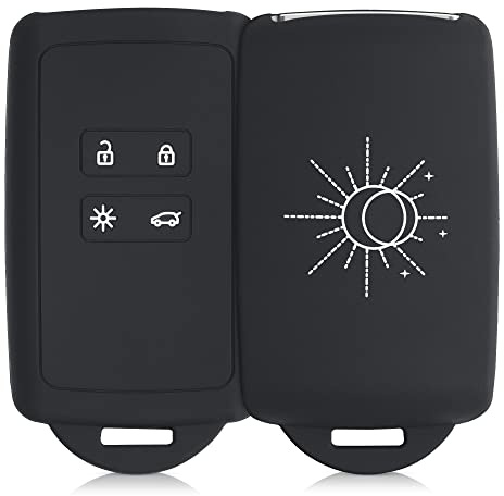 kwmobile Custodia Compatibile con Renault con 4 tasti Smart Key (solo Keyless Go) - Cover Chiavi Auto Protezione Copri Telecomando - Copri Chiave Silicone Sole & Luna