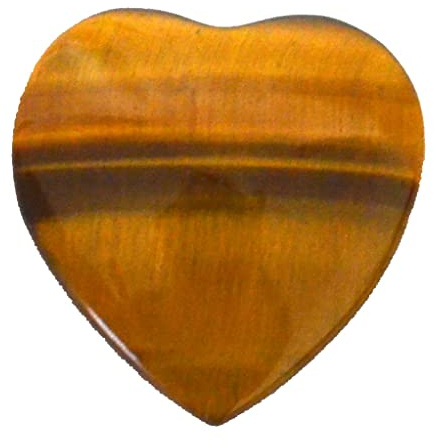 Edelsteinartikel Tigerauge Herz | Edelstein Herz Handschmeichler 30 mm | Glückbringer, Handschmeichler, Geschenk