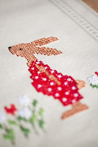 VERVACO Kit Punto Croce Prestampato Centrotavola CONIGLI PASQUALI Biancheria Da Tavola Set Fai Da Te Creativo 40 x 100 cm Kit Hobby Creativi Adulti Casa Decor Cross Stitch Runner