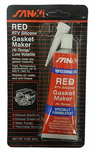 YSAMAX 85g Red RTV Silicone, Instant Gasket Maker, Adhesive Sealant Tubes, High-Temperature Formula, Resist Oils, Water And Anti-Freeze, Long-Lasting Performance, Ideal For Automotive