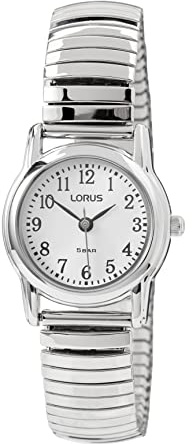 Lorus damklocka kvarts palladiumdyna med metallband RRX33HX9, silver, Rem
