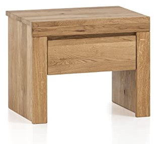 möbelando Nachtkonsole >Heinrich< (BxHxT: 50x41x37 cm) in Eiche rustikal aus Massivholz