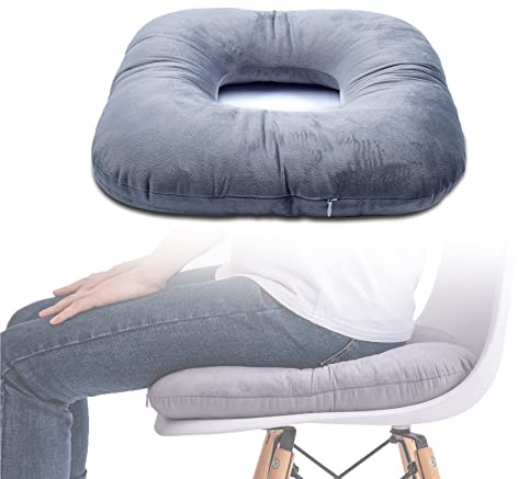 Hshbxd Donut Pillow for Tailbone Pain Relief, Wheelchair Cushion for Hemorrhoids and Bed Sores, Pregnancy, Donut Pillow Suitable for Office, Long Travel, Car and Home Sofa