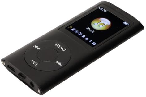 Mp3 Player Mp3 Player Mp3-Player in Aluminiumlegierung Stilvolle Multifunktional Verlustfrei Audio Schlanke 1,8 Zoll LCD-Bildschirm Tragbarer MP3-Musik-Player (Schwarz)