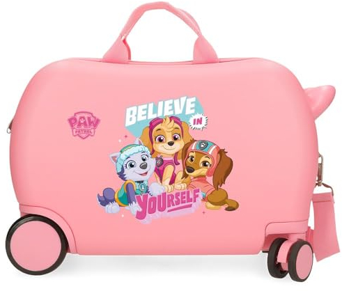 Paw Patrol Believe in Yourself Kinderkoffer, Rosa, 45 x 31 x 20 cm, Harter ABS-Kunststoff, 24,6 l, 1,8 kg, 4 Räder, Handgepäck, Rosa, Kinderkoffer