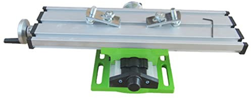 Angoily Mini Milling Vise and Cross Slide Bench Clamp 2- Adjustable Compound Worktable for Milling Machine and Bench Drill Press 310mm x 90mm Precision Workbench Accessory