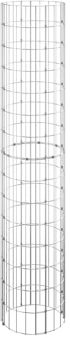 Colonne gabion ronde en acier galvanisé Ø 30 x 150 cm, clôture double fil, kit complet de clôture 152013
