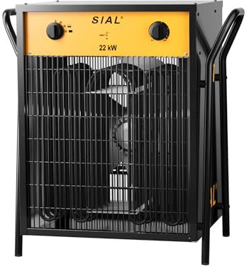 SIAL DA22 Bauheizer Heizlüfter 22kW 400V IP24, Energiesparend mit Thermostat
