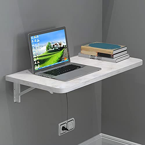 Klappbarer Tisch zur Wandmontage, für Büro, Zuhause, Küche, platzsparender Esstisch, zusammenklappbar, schwebender Holz-Laptopschreibtisch