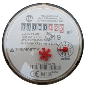 Compteur d'eau jusqu'à T90° DN15 (1/2) – Produit en Italie – Produit pour eau potable (D.M.174/2004 et MID) – Corps en laiton