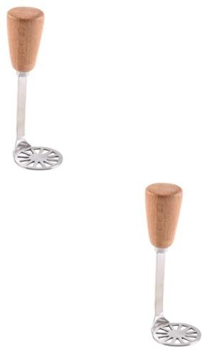 AUTSUPPL 2stücke Kartoffelstampfer Mit Holzgriff Handheld Kartoffelpresse Für Cremige Kartoffelpürees Und Gemüsebrei Für Babynahrung Küche