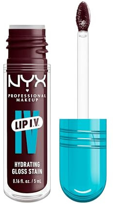 NYX Professional Makeup Gloss e Tinta Labbra Idratante 2in1, Idratazione fino a 12H, Con Vitamina B12 e Magnesio, Lip IV Hydrating Gloss Stain, Tonalità: 14 Mauve N' Moist!