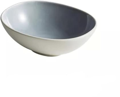 LUZZILE Ensaladera Cuenco Ovalado de cerámica for Hotel, Cuenco de Comida Occidental, Cocina casera, ensaladera de Frutas, Sala de Estar, Postre, tazón de Sopa Tazón para Servir Ensalada(M)