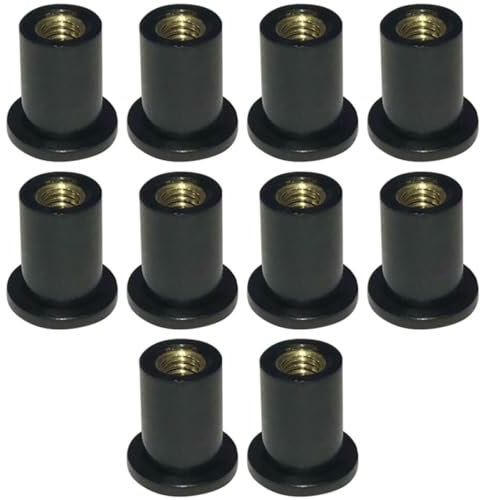 Mobestech 10stücke Nuts Kit Für Motorrad Windschutzscheibenbefestigung Gummibuchse Windschutzmutter Für Motorrad Teile Ersatz Für Beschädigte Muttern Flanschende Nach Außen
